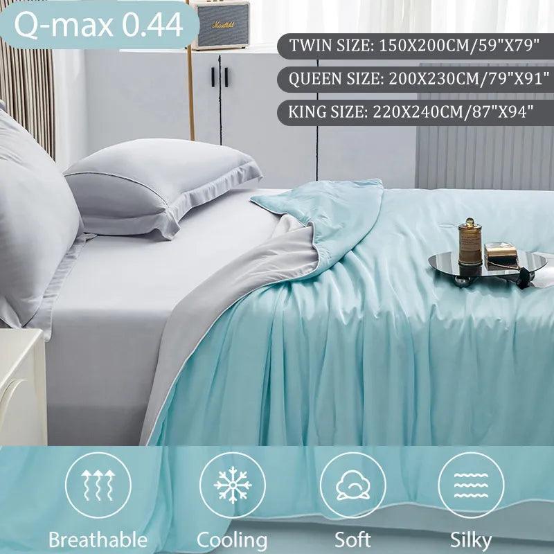 Ultra Soft Summer Cooling Blanket Smooth Breathable Air Conditioning Comforter